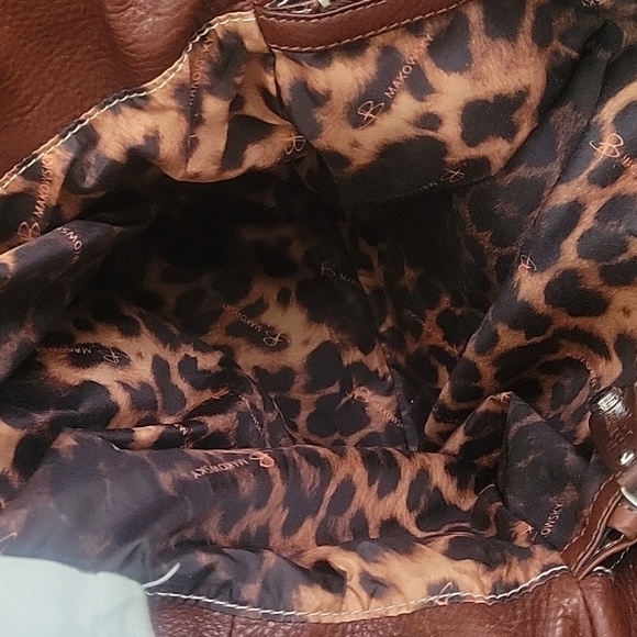 SOLD -B. Makowsky Genuine Leather Handbag Brown EUC w/ Dust Bag - Picture 9 of 13